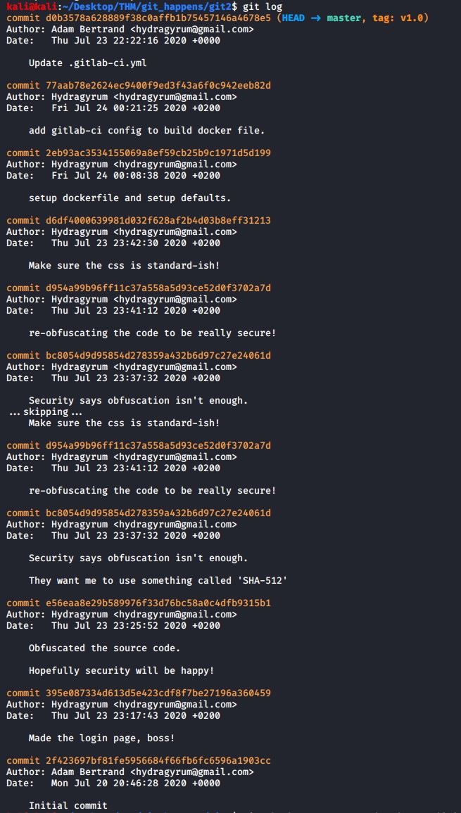 git log