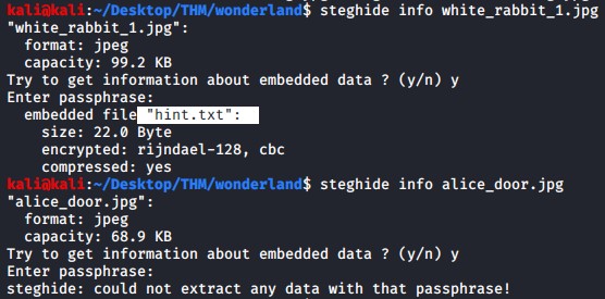 Enumerating Images with steghide