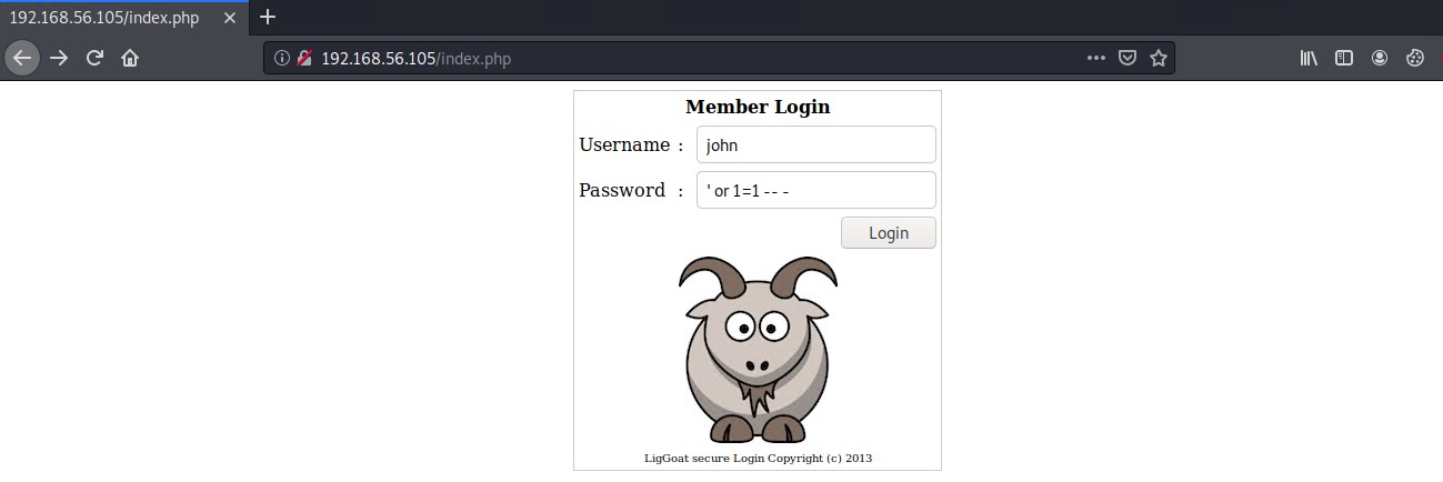 Kioptrix 4 Website login