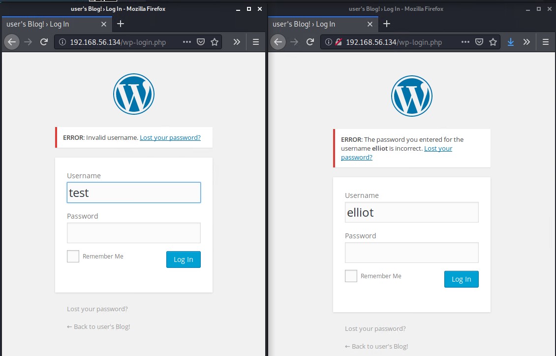 Wordpress user enumeration