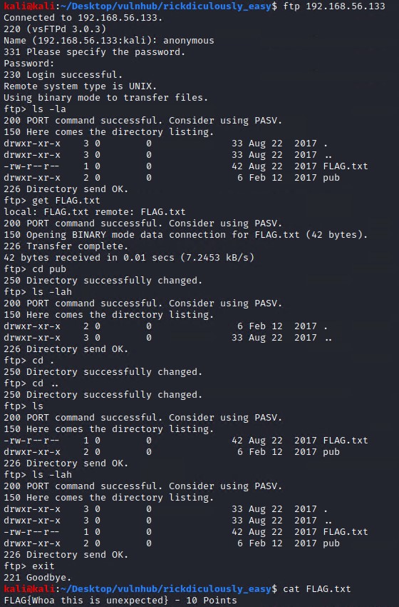 Anonymous FTP enumeration