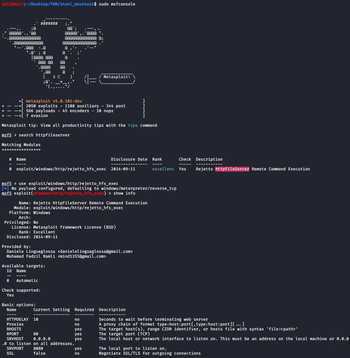 Metasploit Exploit